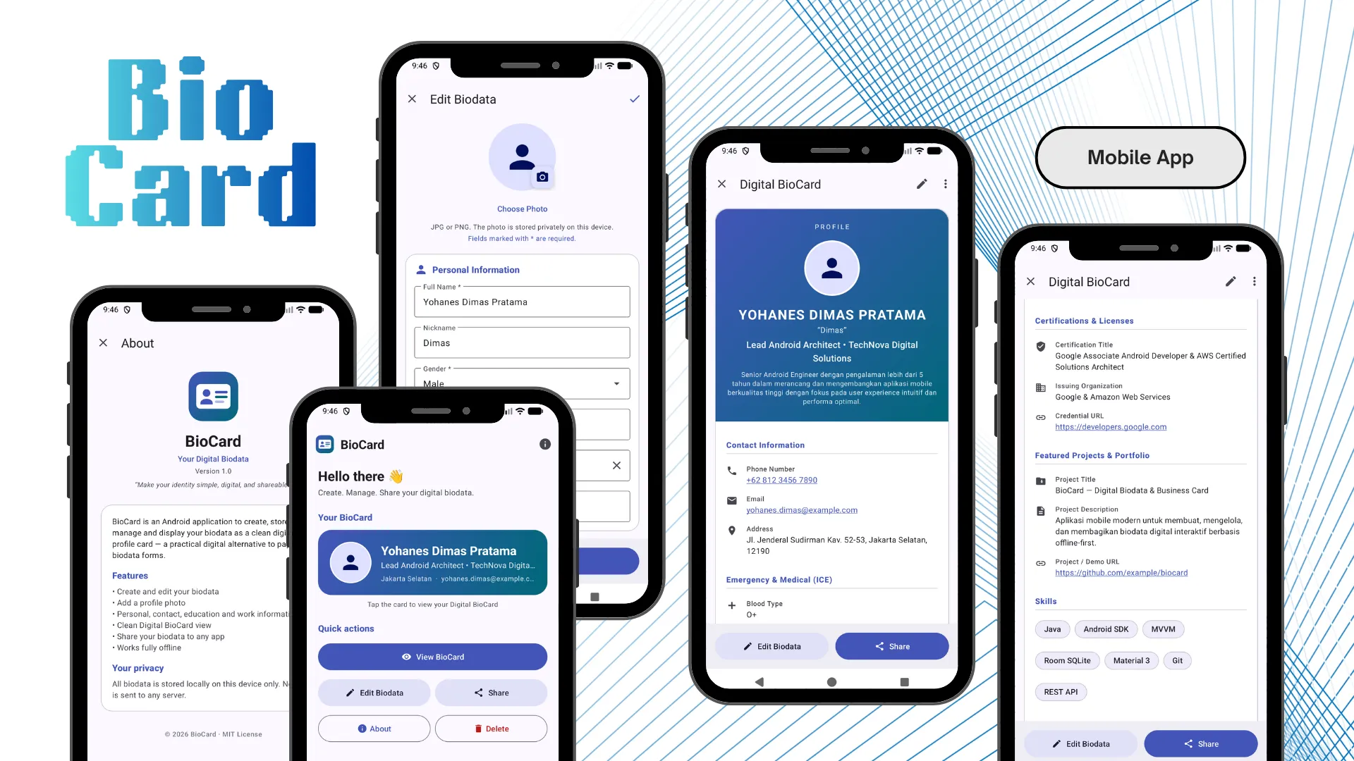 BioCard - Digital Biodata - Preview 1